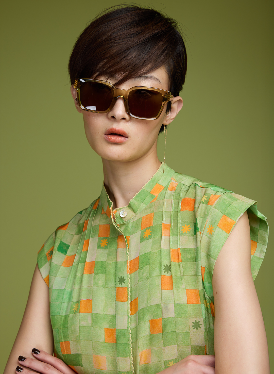 Printed CECILE Blouse