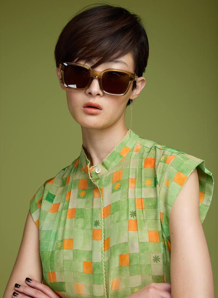 Printed CECILE Blouse