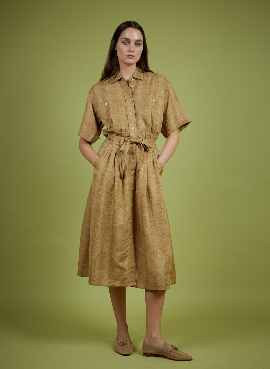 Belted COLETTE Shirt Dress