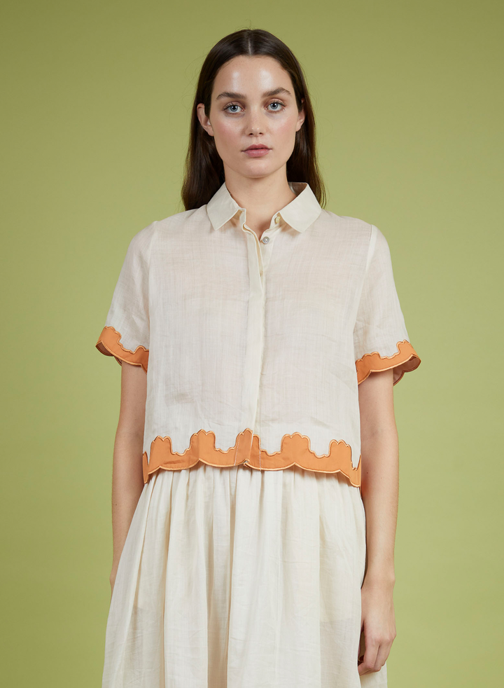 Scalloped EZRA Shirt