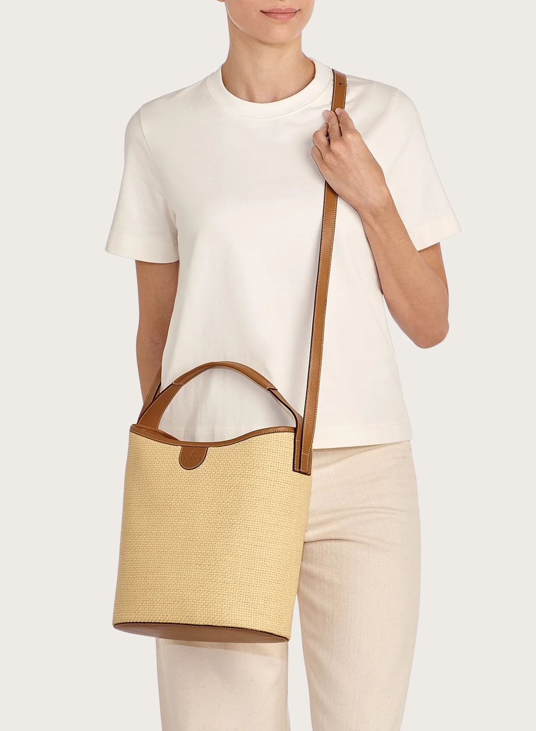 Woven RAFFIA Bucket Bag