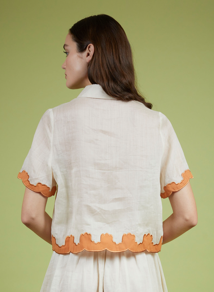 Scalloped EZRA Shirt