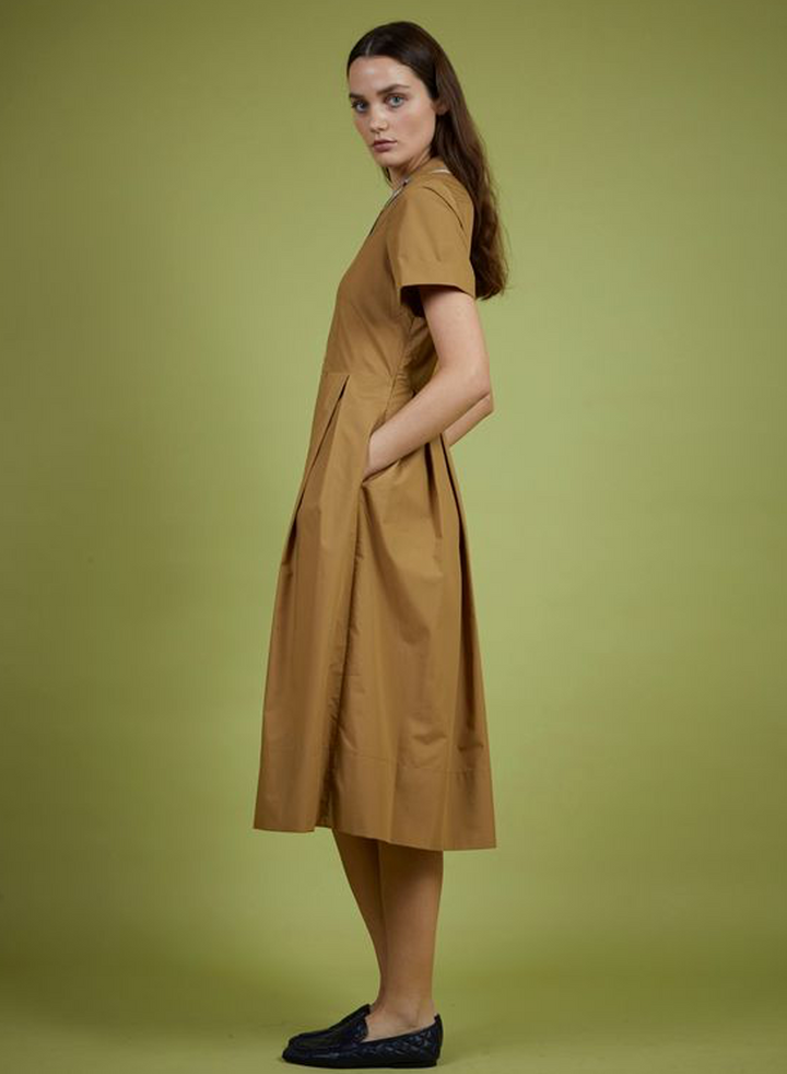 Pleated MARTINE Midi Dress