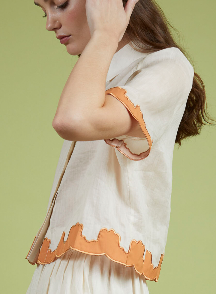 Scalloped EZRA Shirt