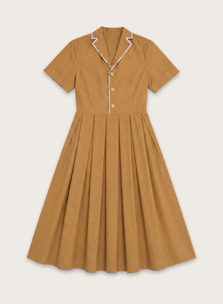 Pleated MARTINE Midi Dress