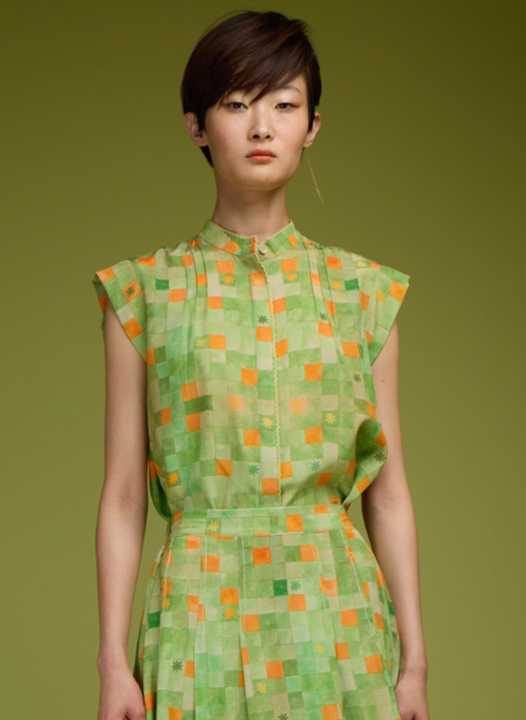 Printed CECILE Blouse