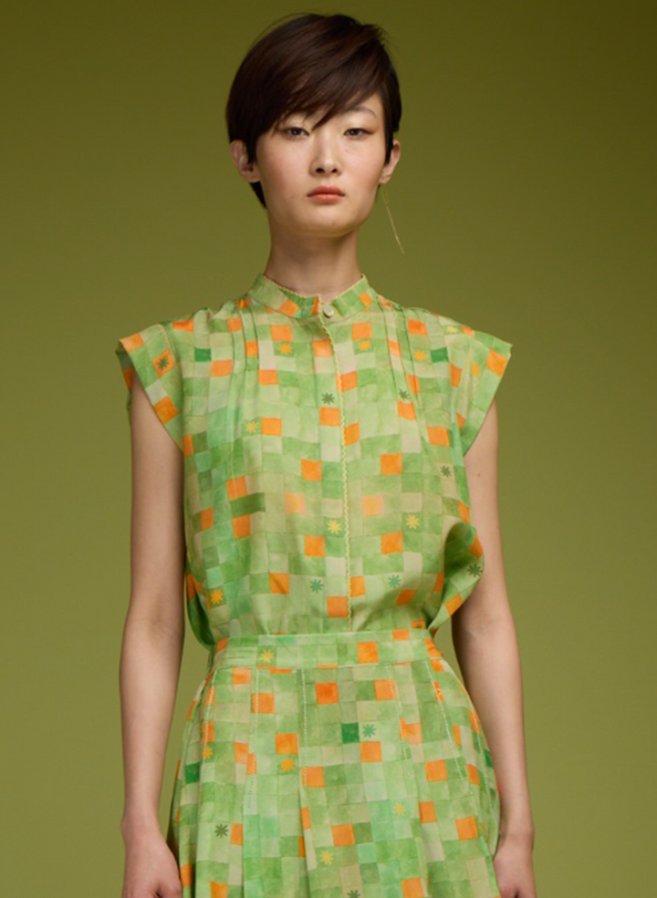 Printed CECILE Blouse