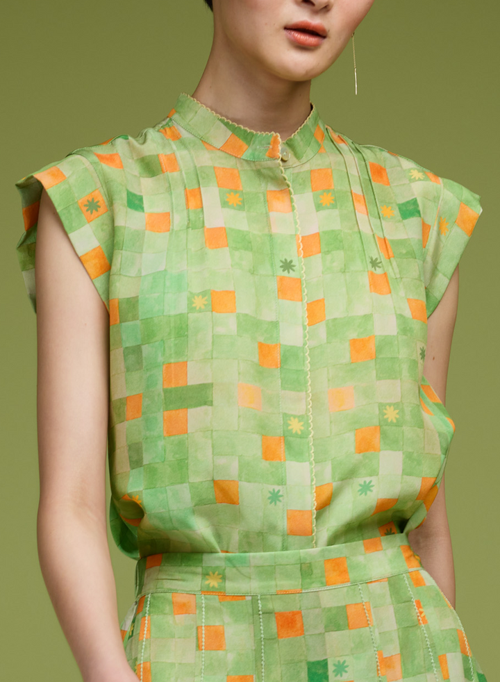 Printed CECILE Blouse