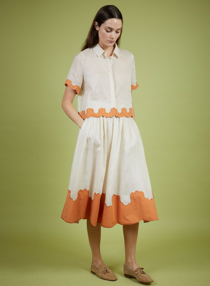Scalloped EZRA Shirt
