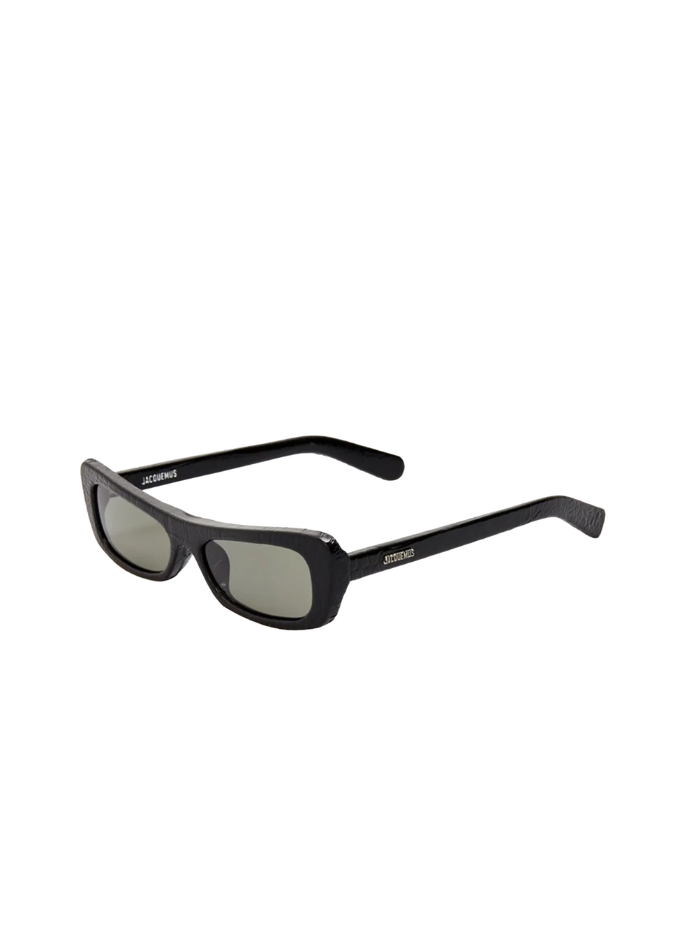 Black glasses on a white background