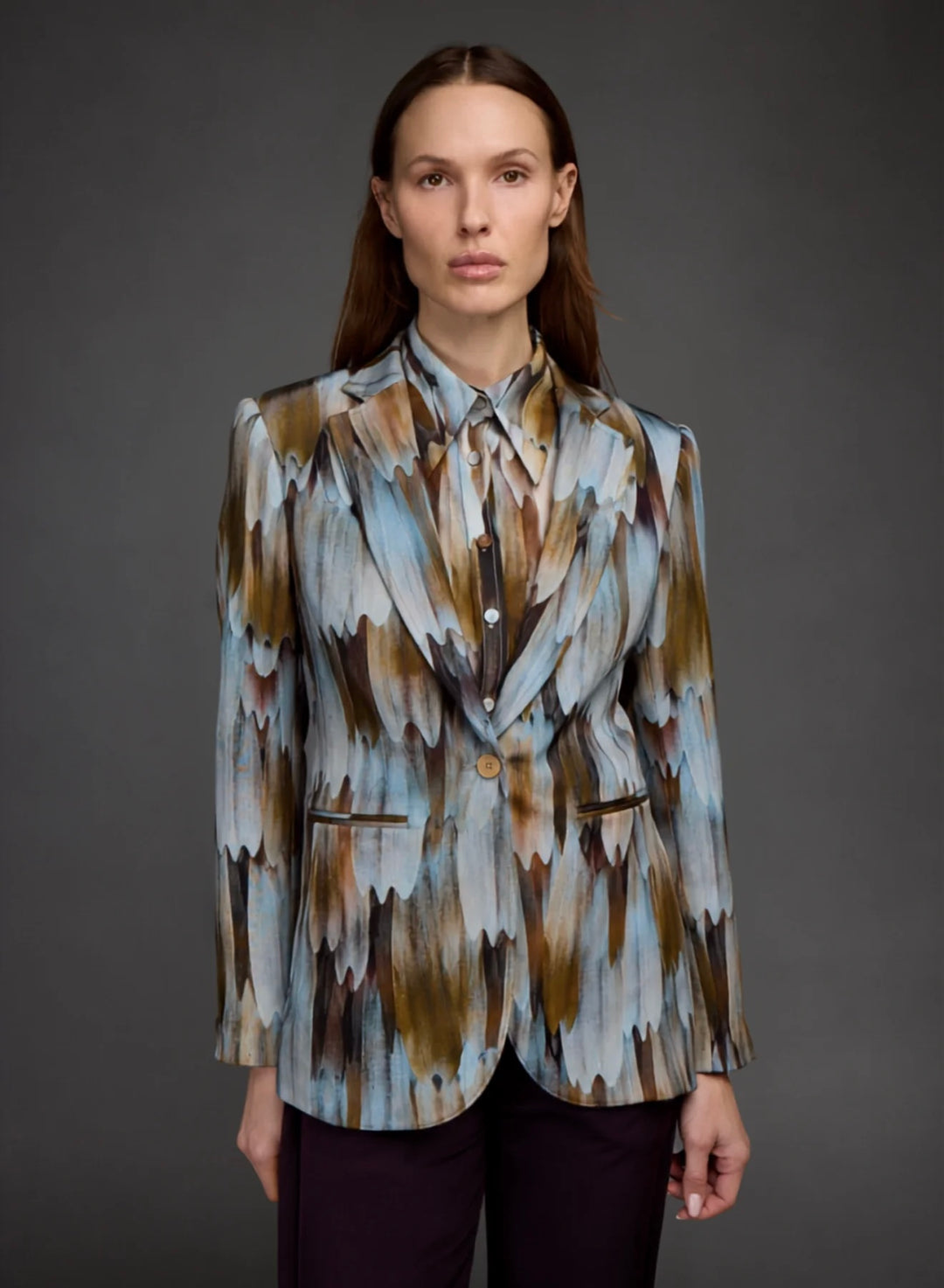 Printed FALLEN Blazer