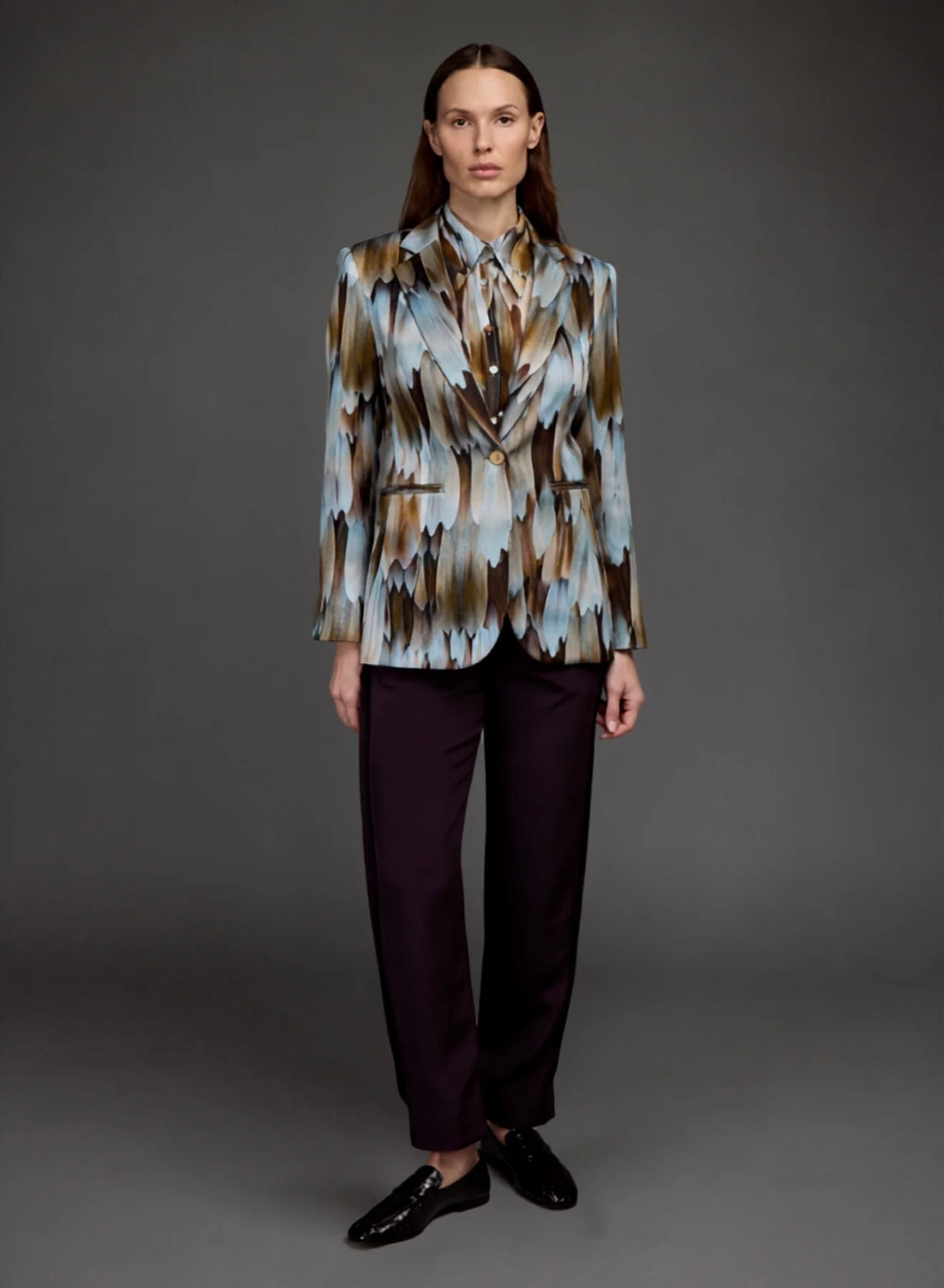 Printed FALLEN Blazer