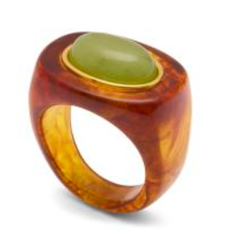 Lime Green QUARTZ Ring