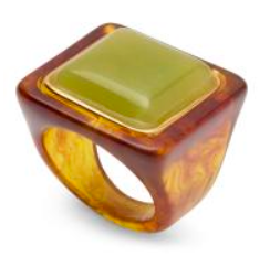 Tortoise Green QUARTZ Ring