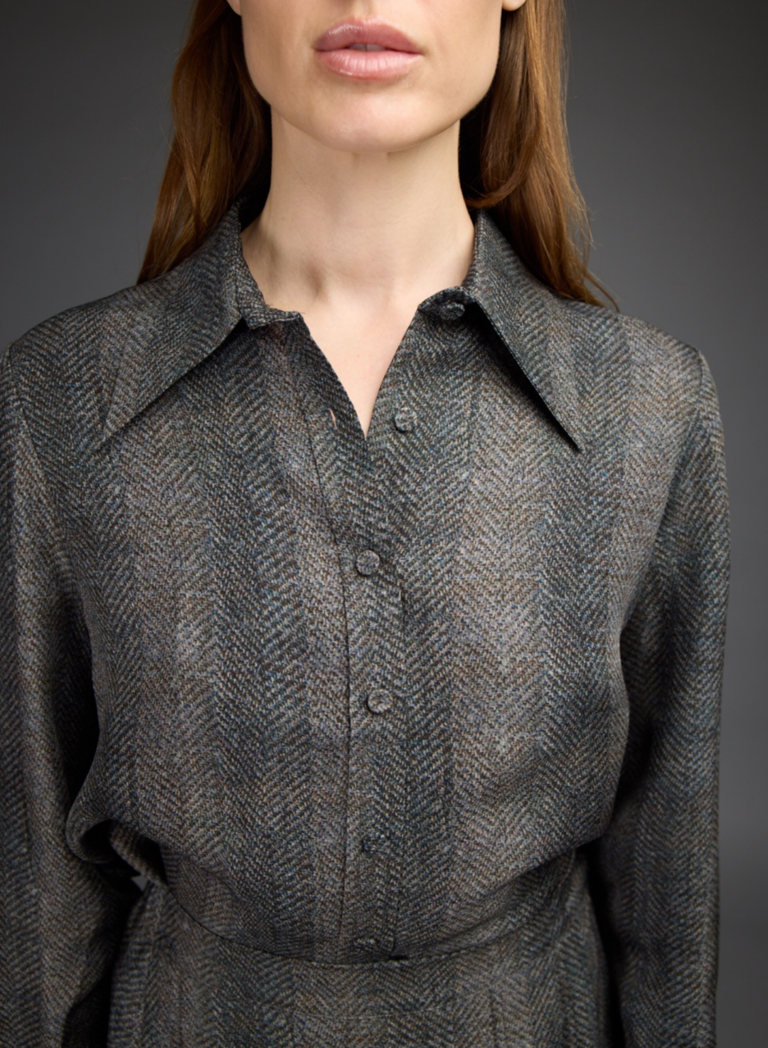 Herringbone COLETTE Blouse